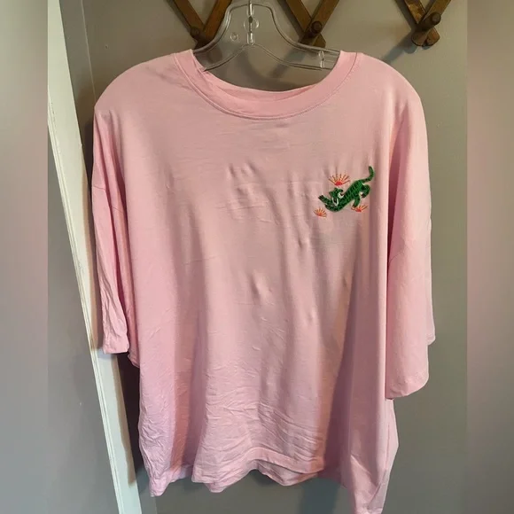 NWT Essentiel Antwerp Hungle T-Shirt ballerina pink with beaded tiger XXL - Picture 2 of 11